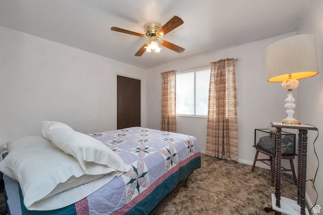 825 W Arapahoe Ave S, Salt Lake City, UT 84104 - carpeted bedroom featuring ceiling fan and baseboards