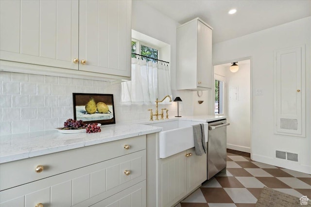 1920 E Westminster Ave, Salt Lake City, UT 84108 - kitchen with dishwasher, a sink, dark flooring, plenty of natural light, and recessed lighting