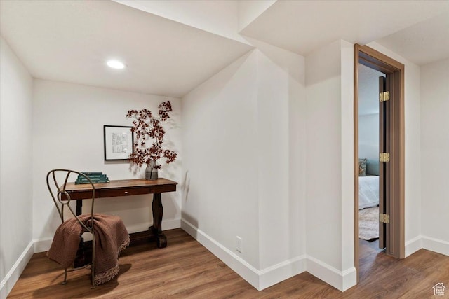 1920 E Westminster Ave, Salt Lake City, UT 84108 - corridor with wood finished floors, baseboards, and recessed lighting