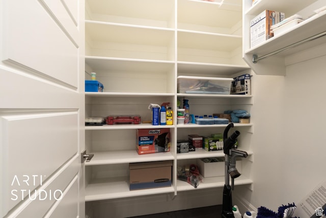 view of storage area