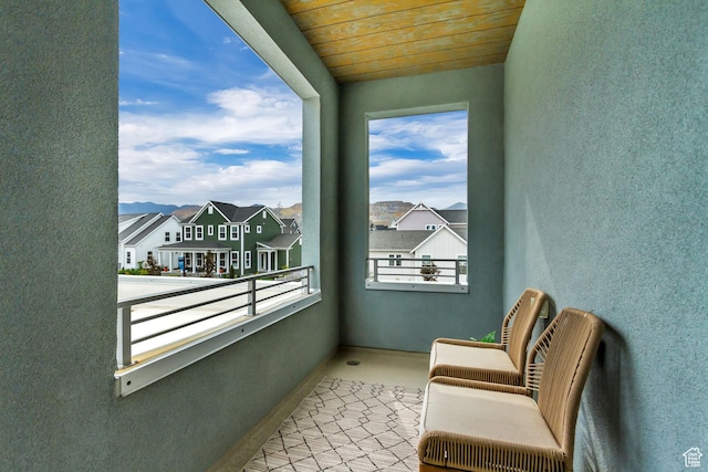 balcony featuring a residential view