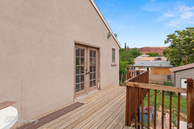 382 W 200 N, St George, UT 84770 - wooden deck featuring french doors