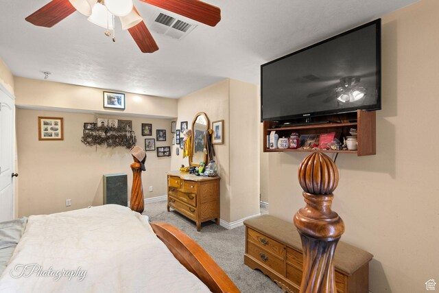 382 W 200 N, St George, UT 84770 - bedroom featuring light carpet, baseboards, and a ceiling fan