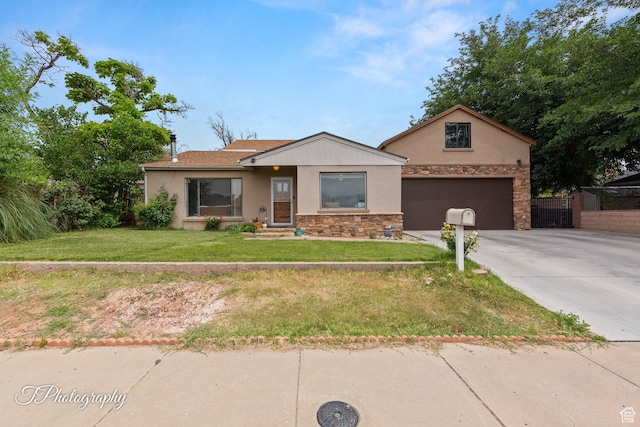 382 W 200 N, St George, UT 84770 - single story home with stucco siding, stone siding, driveway, and a garage