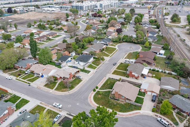 aerial view of property's location featuring nearby suburban area