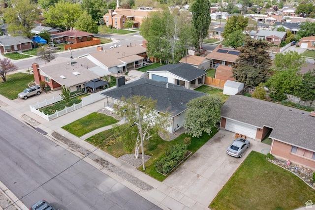 aerial perspective of suburban area