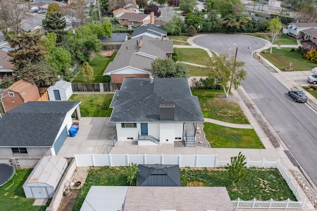 aerial perspective of suburban area