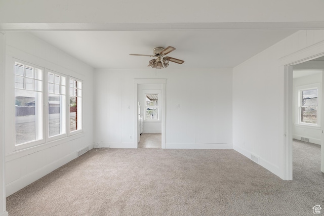 98 S Center St, Redmond, UT 84652 - empty room featuring carpet, ceiling fan, and baseboards