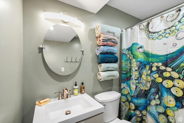 3347 N 1150 E, Layton, UT 84040 - bathroom featuring toilet, vanity, and a shower with shower curtain