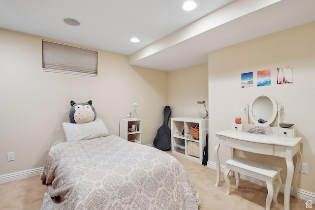 2625 E Kentucky Ave, Holladay, UT 84117 - bedroom featuring light carpet, baseboards, and recessed lighting