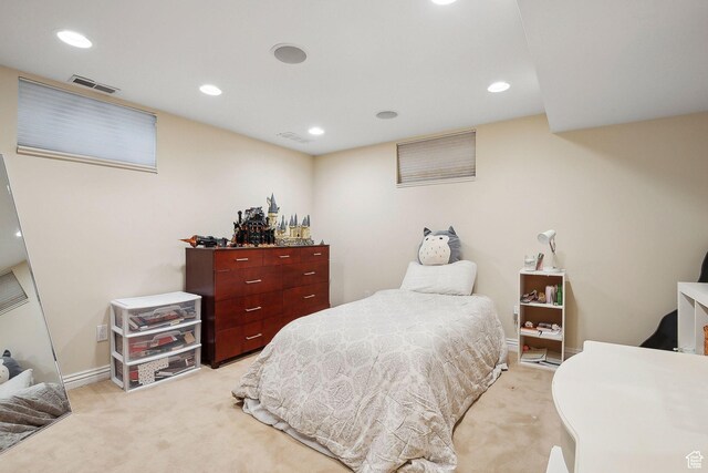 2625 E Kentucky Ave, Holladay, UT 84117 - bedroom with light colored carpet, recessed lighting, and baseboards