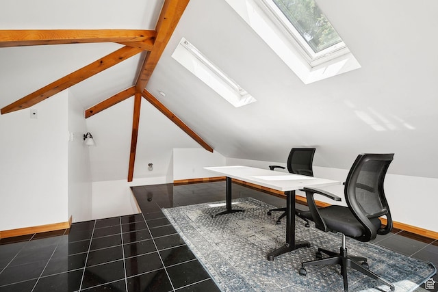 2625 E Kentucky Ave, Holladay, UT 84117 - office area with a skylight and tile patterned floors