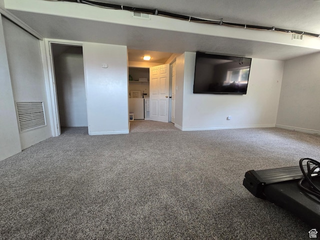 614 W Anderson Ave S, Murray, UT 84123 - unfurnished living room featuring light carpet and baseboards