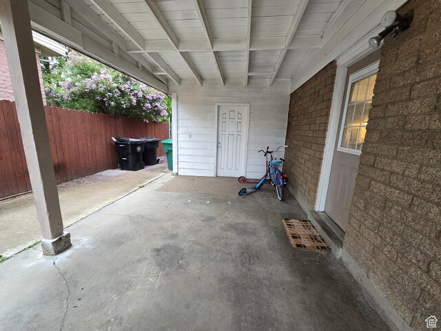 view of patio / terrace with fence