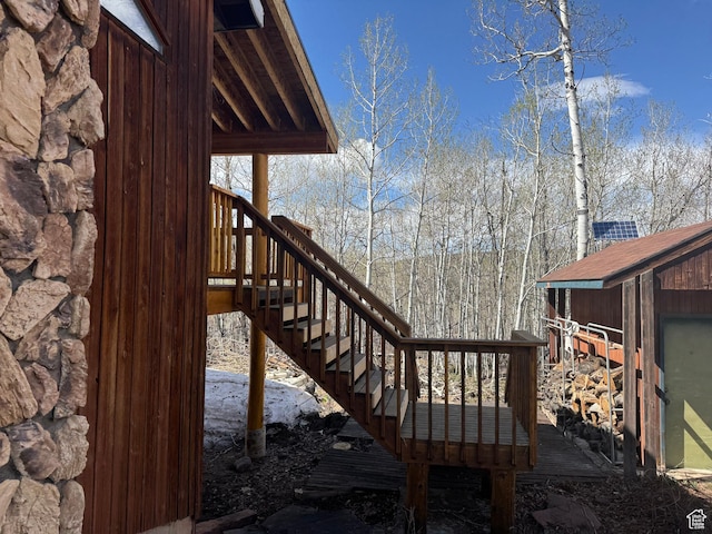 deck with stairs