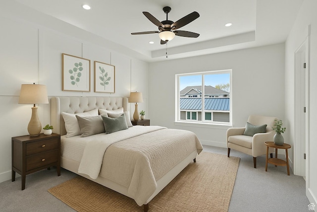 1765 W 650 S, Marriott Slaterville, UT 84404 - bedroom with light carpet, recessed lighting, baseboards, and a ceiling fan