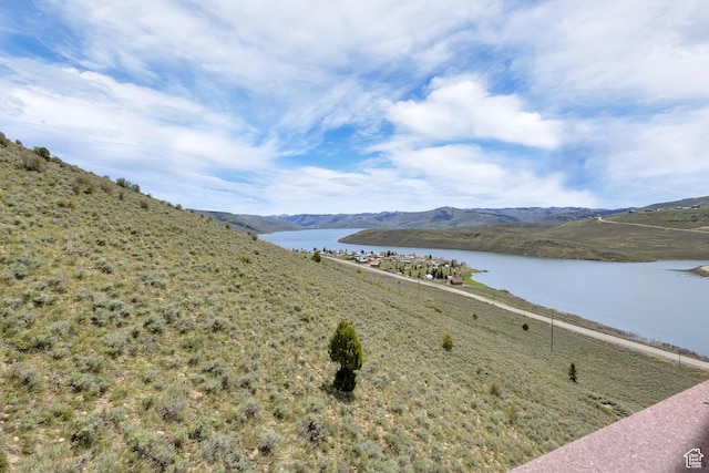 water view with mountains