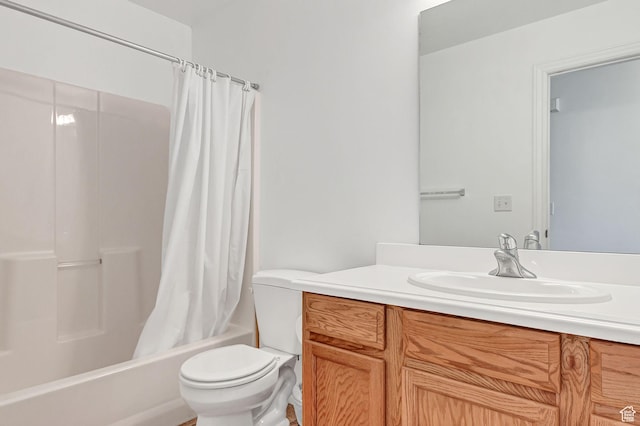 2012 S 575 W, Lehi, UT 84043 - bathroom featuring toilet, vanity, and shower / bath combo with shower curtain