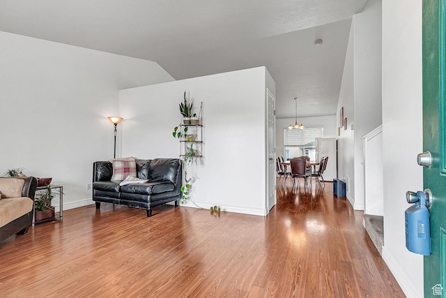 2012 S 575 W, Lehi, UT 84043 - living area featuring wood finished floors and baseboards