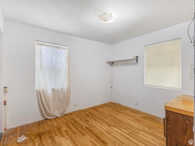 empty room with light wood-style floors