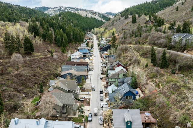 121 Daly Ave, Park City, UT 84060 - aerial perspective of suburban area featuring a mountain backdrop and a forest
