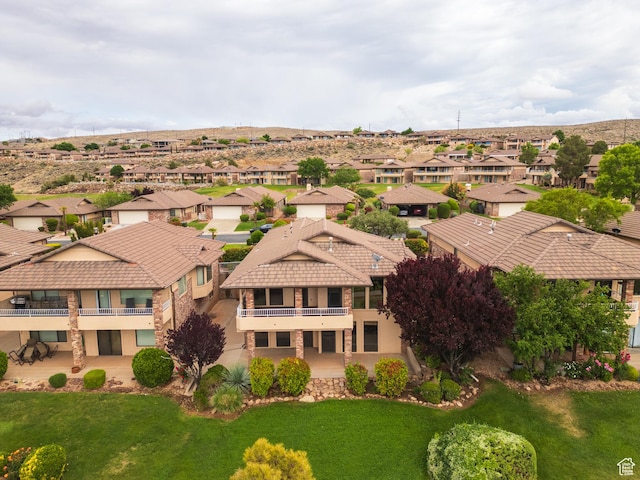 aerial view of residential area