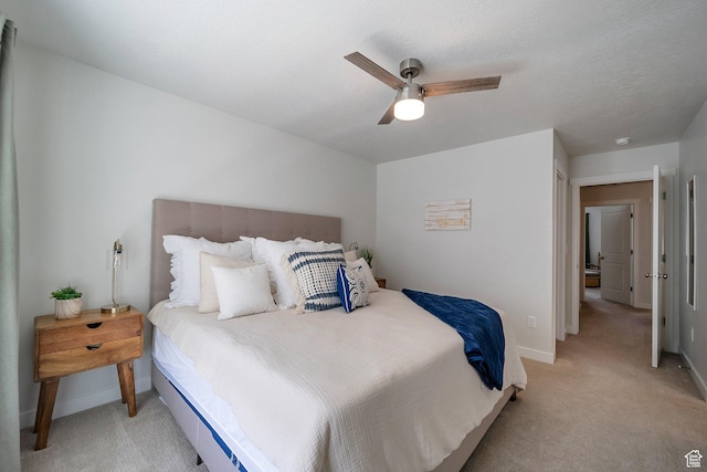 983 W 540 S, American Fork, UT 84003 - bedroom with light colored carpet, baseboards, and a ceiling fan