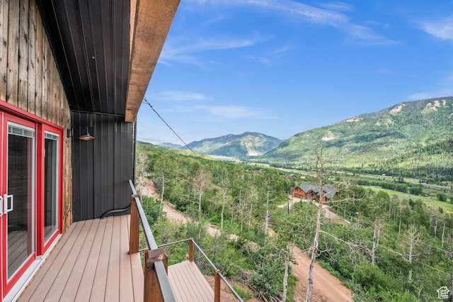 balcony with a mountain view