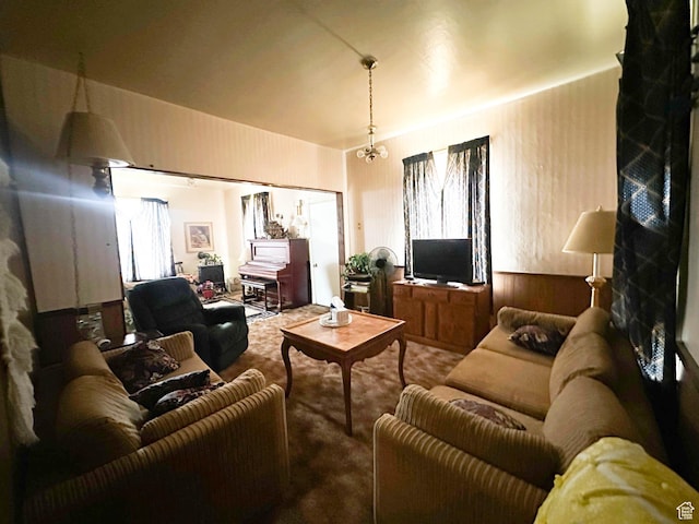 view of carpeted living room