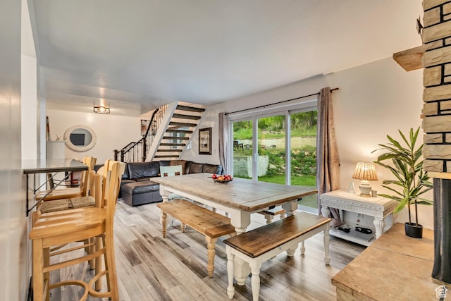 1343 S 200 E, Farmington, UT 84025 - dining room with stairway and light wood-style floors