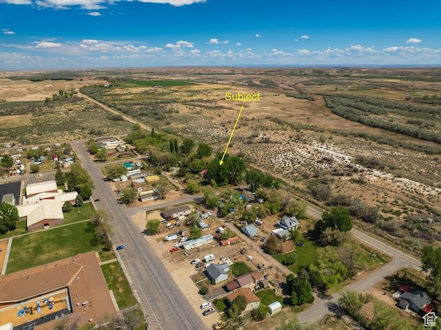 50 S 400 E, Myton, UT 84052 - aerial overview of property's location with rural landscape