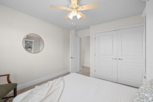 512 Glendon Way, Pleasant Grove, UT 84062 - carpeted bedroom featuring baseboards, a closet, and a ceiling fan