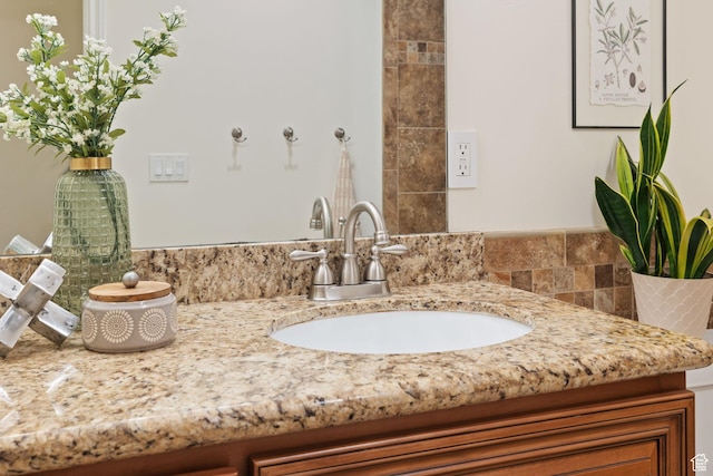512 Glendon Way, Pleasant Grove, UT 84062 - bathroom with vanity and decorative backsplash