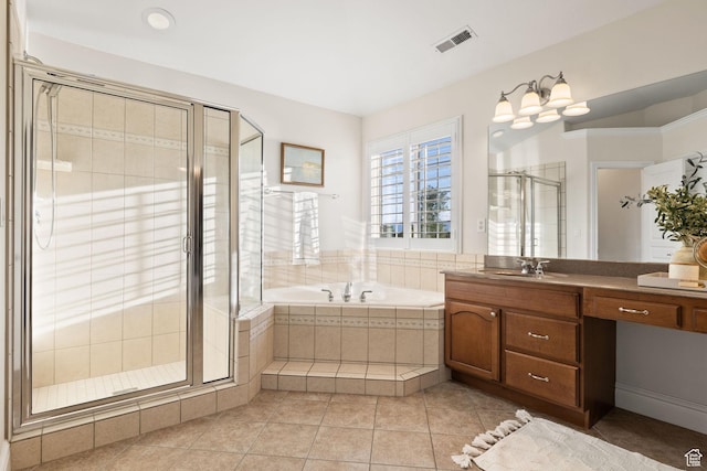 512 Glendon Way, Pleasant Grove, UT 84062 - full bath with a shower stall, a garden tub, tile patterned floors, and vanity