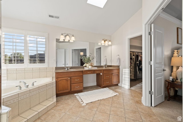 512 Glendon Way, Pleasant Grove, UT 84062 - full bathroom featuring tile patterned floors, vanity, a bath, and a spacious closet