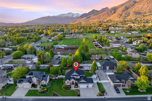 512 Glendon Way, Pleasant Grove, UT 84062 - aerial perspective of suburban area with a mountainous background