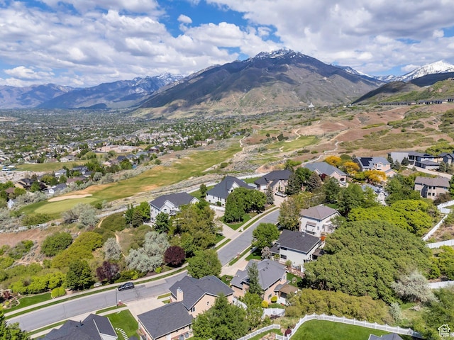 aerial perspective of suburban area featuring mountains