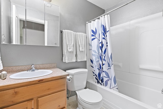 3123 E Canyon Glen Loop S, Spanish Fork, UT 84660 - full bathroom with toilet, shower / bath combination with curtain, and vanity