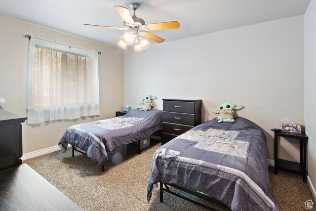 1768 N 200 W, North Ogden, UT 84414 - carpeted bedroom featuring baseboards and ceiling fan