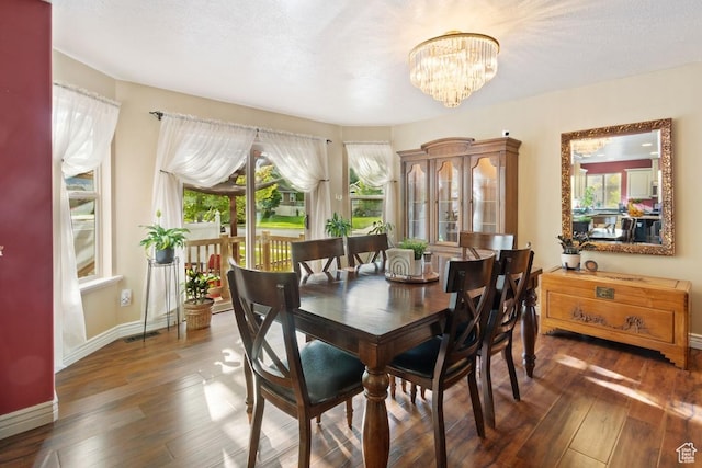 1768 N 200 W, North Ogden, UT 84414 - dining area featuring hardwood / wood-style flooring, a chandelier, and baseboards