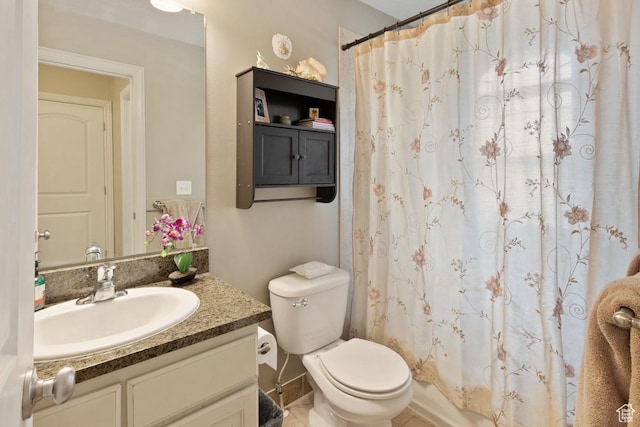 1768 N 200 W, North Ogden, UT 84414 - bathroom featuring vanity, toilet, and a shower with shower curtain