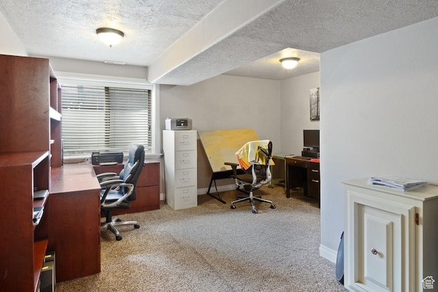 1768 N 200 W, North Ogden, UT 84414 - carpeted office space featuring a textured ceiling and baseboards