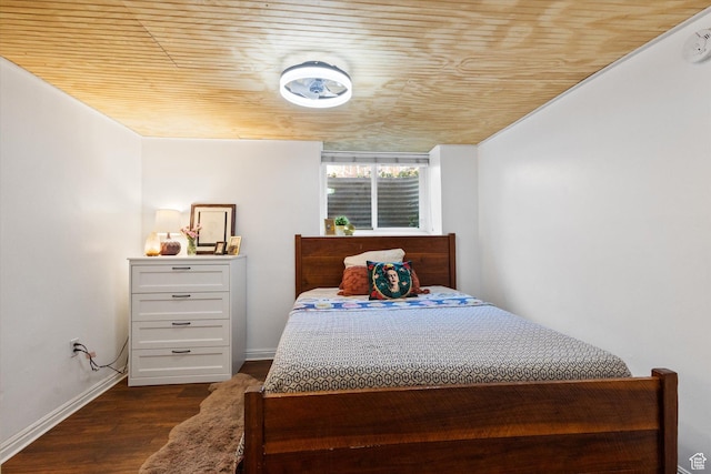 944 N 1400 W, Salt Lake City, UT 84116 - bedroom with dark wood-type flooring, baseboards, and wood ceiling