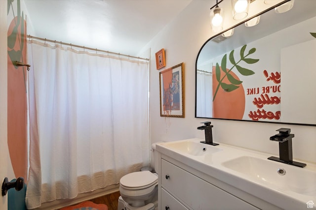 944 N 1400 W, Salt Lake City, UT 84116 - bathroom featuring toilet, double vanity, and shower / tub combo
