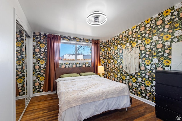 944 N 1400 W, Salt Lake City, UT 84116 - bedroom with wallpapered walls, baseboards, and wood finished floors