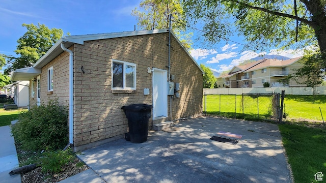 back of house with a patio