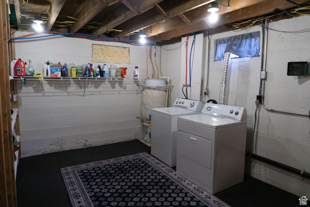 laundry area with washer and dryer