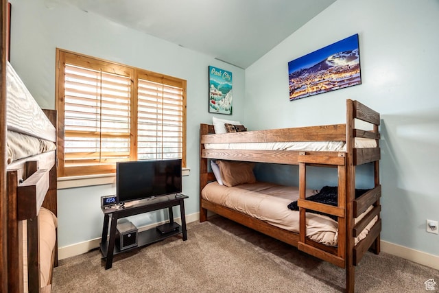 5501 Lillehammer Ln Unit 4306, Park City, UT 84098 - carpeted bedroom with baseboards and vaulted ceiling