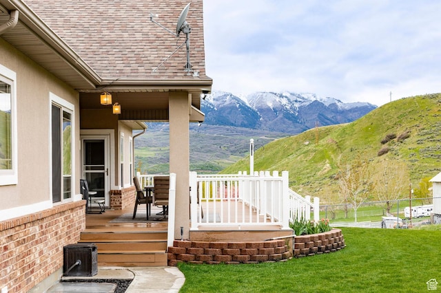 4248 N Sego Lily Rd, Morgan, UT 84050 - wooden deck featuring a mountain view