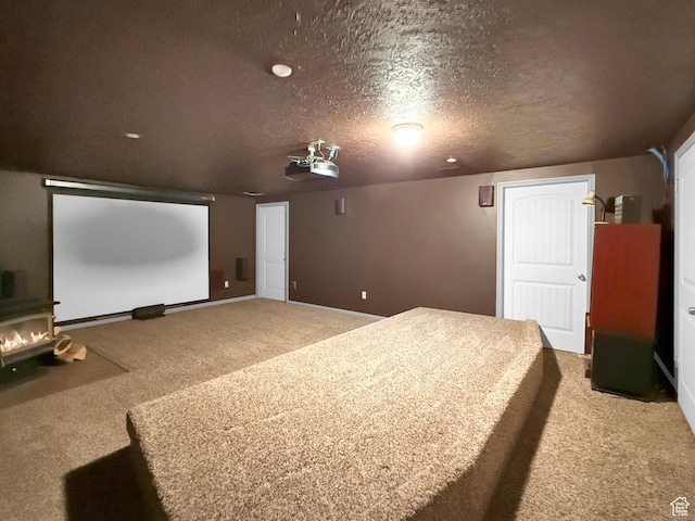 1145 E 1675 N, North Ogden, UT 84404 - home theater room with carpet floors, a textured ceiling, and baseboards
